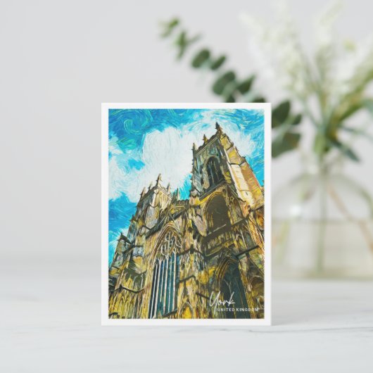 York Verenigd Koninkrijk Mooi olieverflandschap Briefkaart (Staand voorkant)