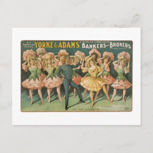 Yorke & Adams Bakers en Brokers The Pony Rosebuds Briefkaart