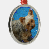 Yorki kerstversiering metalen ornament (Rechts)