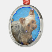 Yorki kerstversiering metalen ornament (Links)