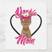 Yorki mama wijn etiket (Enkel label)