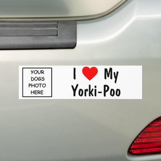 Yorki-Poo Bumpersticker (Op auto)