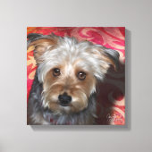 Yorkie 12x12 Stretched Canvas (Voorkant)