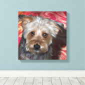 Yorkie 12x12 Stretched Canvas (Insitu (Houten vloer))
