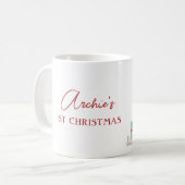 Yorkie 1st Christmas gepersonaliseerd Koffiemok (Voorkant links)