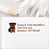 Yorkie adreslabel etiket (Insitu)