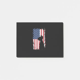 Yorkie American Flag Silhouette Post-it® Notes