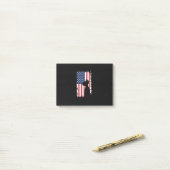 Yorkie American Flag Silhouette Post-it® Notes (Op bureau)