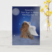 Yorkie Angel Star Kaart (Gele Bloem)