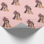 Yorkie Art Design Wrapping Paper Cadeaupapier (Hoek)