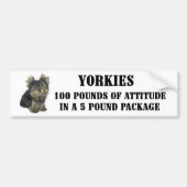 Yorkie Attitude Bumpersticker (Voorkant)
