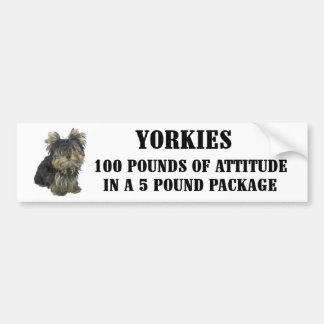 Yorkie Attitude Bumpersticker