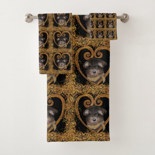 Yorkie bad handdoek (Insitu)
