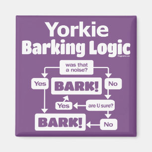 Yorkie Barking Logic Magneet