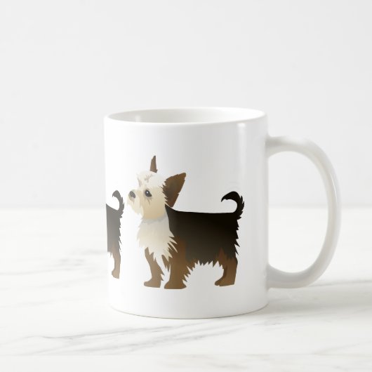 Yorkie Basic Breed past u aan met tekst en kleur Koffiemok (Rechts)