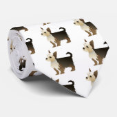 Yorkie Basic Breed past u aan met tekst en kleur Stropdas (Opgerold)