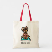 Yorkie Beach Babe Tote Bag (Achterkant)