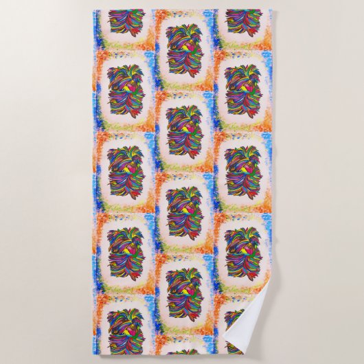 Yorkie Beach BG Handdoek (Voorkant)