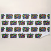 Yorkie Beach Towel Strandlaken (Voorkant)