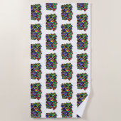 Yorkie Beach Towel Strandlaken (Voorkant)