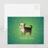 Yorkie Bedankt voor je design Briefkaart (Voorkant / Achterkant)