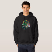 Yorkie Beer Dino Rex Horn Rainbow Dog Hoodie (Voorkant volledig)