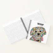 Yorkie Bichon Dog Square Notitieboek (Binnen)