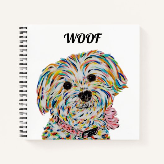 Yorkie Bichon Dog Square Notitieboek (Voorkant)