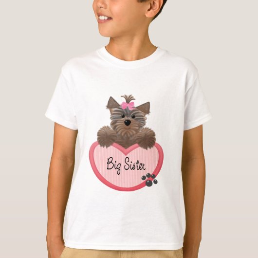 Yorkie Big Sister T-shirt (Voorkant)