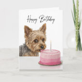 Yorkie Birthday Cake Inspector Kaart (Voorkant)