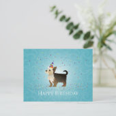 Yorkie Birthday Design Briefkaart (Staand voorkant)