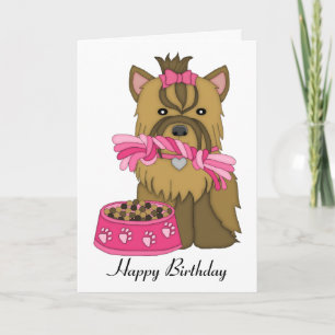 Yorkie Birthday Kaart