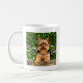 Yorkie bloemen koffiemok (Links)