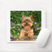 Yorkie bloemen muismat (Met muis)
