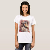 Yorkie boots waterverf t-shirt (Voorkant volledig)