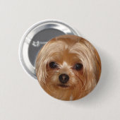 Yorkie Botton Ronde Button 5,7 Cm (Voorkant /achterkant)