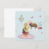 Yorkie Boudoir-uitnodigingskaart Kaart (Voorkant / Achterkant)