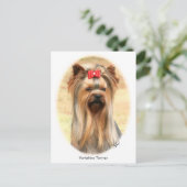 Yorkie Briefkaart (Staand voorkant)