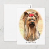 Yorkie Briefkaart (Voorkant / Achterkant)