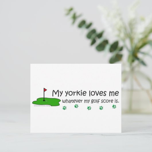 Yorkie Briefkaart (Staand voorkant)