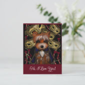 Yorkie briefkaart (Staand voorkant)