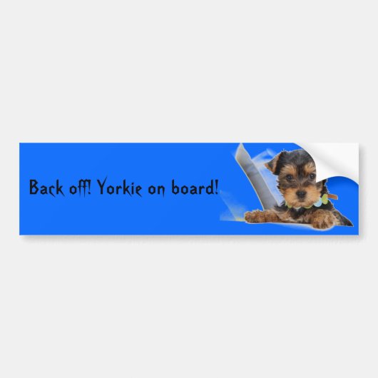 Yorkie Bumpersticker (Voorkant)