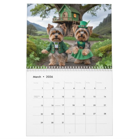 Yorkie Calendar Kalender (Mar 2026)