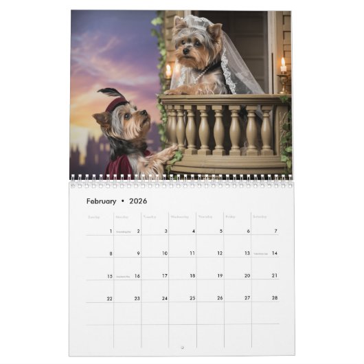 Yorkie Calendar Kalender (Feb 2026)