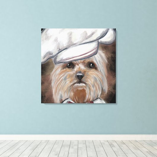 Yorkie Canvas Afdruk (Insitu (Houten vloer))