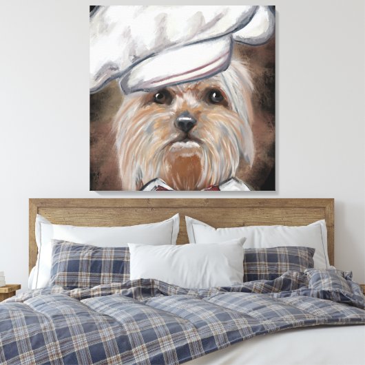 Yorkie Canvas Afdruk (Insitu (Slaapkamer))