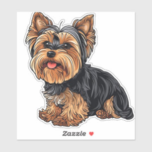 Yorkie Charm Yorkshire Terrier Sticker