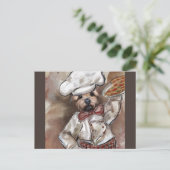 Yorkie Chef Briefkaart (Staand voorkant)