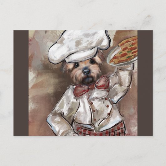 Yorkie Chef Briefkaart (Voorkant)