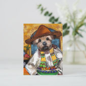 Yorkie Chef Briefkaart (Staand voorkant)